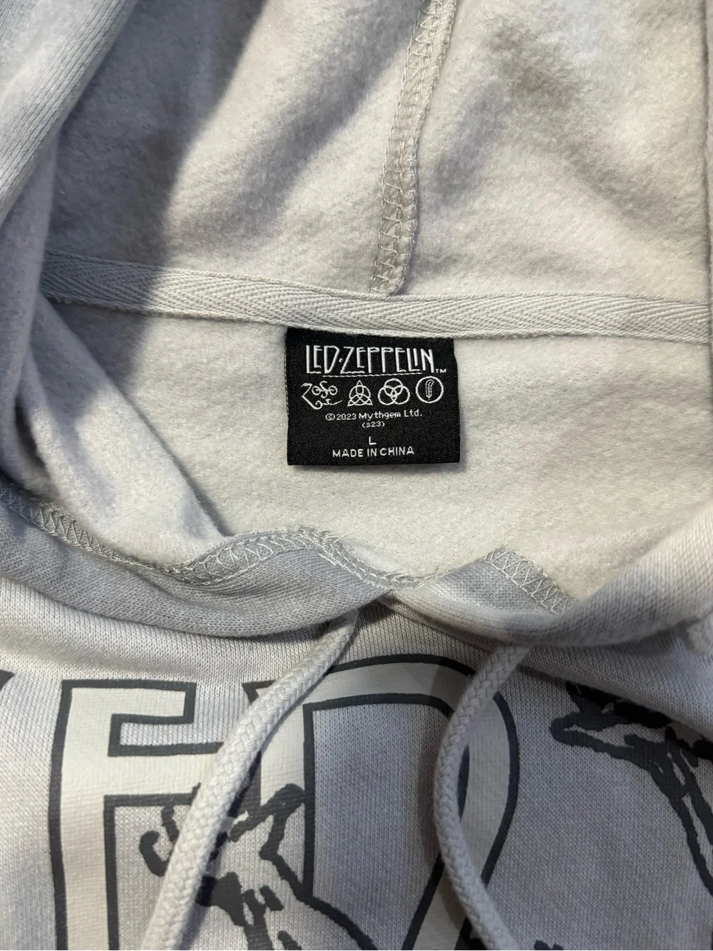 Led Zeppelin Gray Tie-Dye Crewneck Hoodie. - Picture 6 of 8